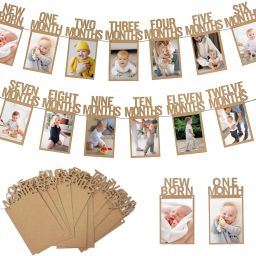 Thickened Kraft Card Paper 1st Birthday Bunting Baby Photo Banner Banner-image-54