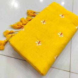Embroidered Handloom Khadi Saree-image-7