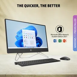HP All-in-One Core i5 (8 GB DDR4/512 GB SSD/Windows 11 Home/Intel Graphics/23.8 Inch Screen/24-cb1907in) with MS Office image 4