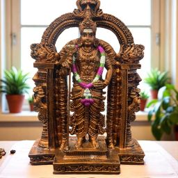 God thiruchendur murugan subramaniyan statue for pooja room , office table etc Decorative Showpiece - 22 cm-image-2