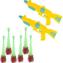 (2 Pichkari+ 6 Magic Balloon)for Kids Holi Pool Party Fun Toys Water Gun-image-20