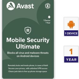Avast Mobile Security for Android Ultimate 1 Device PC (Total Security, VPN Security, Junk Cleaner) 1 Year Mobile Security (Email Delivery - No CD)-0