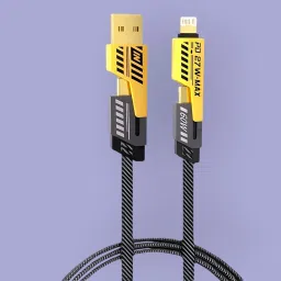 BUXER USB Type C Cable 6 A 1 m Braided 4 in 1 65W PD/Quick Charging Cable Compatible for i-phone & Android with MFI Certified DC141-27