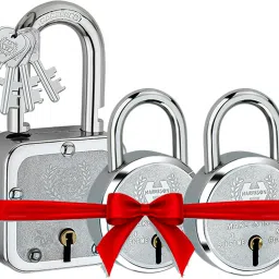 Padlocks Buy 1 Get 2 Free | 1 Square Lock 55mm with 2 Lock 50mm | Lock and Key | Padlock-24