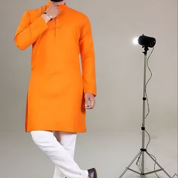 poshside Men Solid Cotton Blend Straight Kurta-picture-14