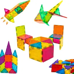 Magnetic Building Blocks Tiles | Magnet Toys for Kids Educational STEM Toy 16 Pc-29