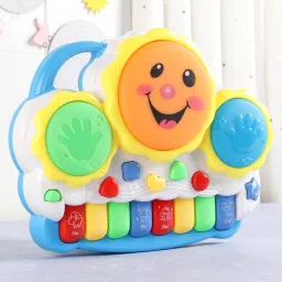 Smiley keyboard musical lighting piano flash drum for kids-image-64