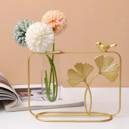 Handicrafts Propagation Station with Metal Frame Glass Item Gift Home Iron Vase Iron Vase-image-33