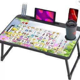 MULTIPURPOSE FOLDABLE WITH CUP HOLDER , STUDY & LAPTOP TABLE Wood Portable Laptop Table-image-88