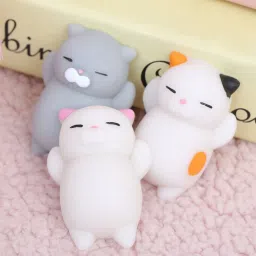 ANAB GI Kawaii Slow Rising Squishy Squeeze Mini Cat Toy -Set of 3 Pcs- 3 cm-22