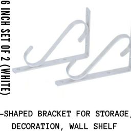 Decorative Shelf Brackets Pack of 2, Heavy Duty Metall Shelf Supports, Right Angle Shelving Hardware(6 Inch ) 15.24*10.16 Shelf Bracket-24