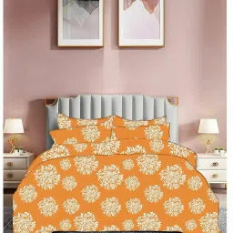 240 TC Microfiber Queen Self Design Fitted (Elastic) Bedsheet-image-68