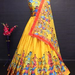 Printed Semi Stitched Lehenga Choli-image-13