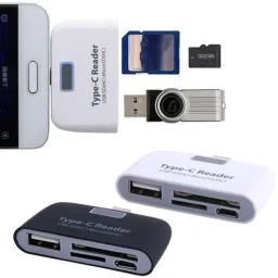 HRYFiNE 3 in 1 USB C to SD/TF Card Reader with Type-C Card Reader image 4