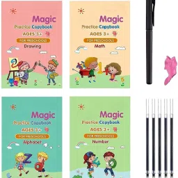 4 PCS Magic Practice Copybook for Kids,Magic Calligraphy That Can Be Reused-image-29