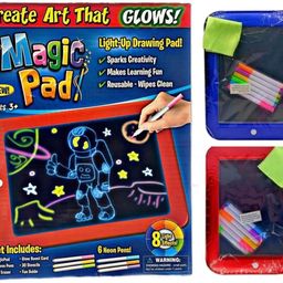 Drawing Tablet,Magic Pad,Fun Guide 6Double Sided Markets,42 Stencils,Dry Erasers-image-31