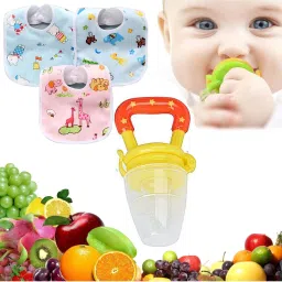 Fast Dry Waterproof Cotton Baby Bib & Fruit Feeder Useful Baby Shower Gift-image-97