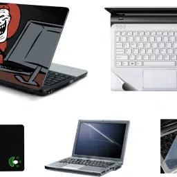 Mitram 5in1 Laptop Accessories Combo 15.6 Inch Truth Of Life laptop Skins Stickers, Screen Guard, Key Guard, Mouse Pad and Palmrest Skin Combo Set-image-11