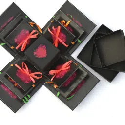 3 Layered Explosion Box for Chocolates - Love (with out Chocolates) Greeting Card-19