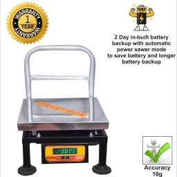 GRAMTECH Weight 100kg x 10g Weighing Scale Pole S.S Machine Double Display for Shop Weighing Scale image 4
