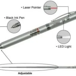 jazam 5 In 1 Multipurpose Gadget With Torch, Laser Pointer, Magnet,Pen In Gift Box image 5