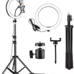 Chias 12" inch LED Ring Light with 7 Ft Tripod Stand Combo and Phone Holder for | For Videos | Portrait | Photography Lighting | Ideal For Outdoor & Indoor Shoots Tripod Kit (Black, Supports Up to 3000 g) | 3 color modes Dimmable Lighting | Recording with Mobile Phone and Camera Clip Setup Ring Flash Tripod Ball Head-12