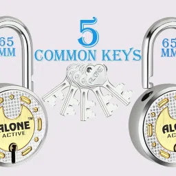 Active Round 65mm Lock for Home Gate Shop & Shutter, 5 Same Keys 2 Lock (pack 2) Padlock-image-82