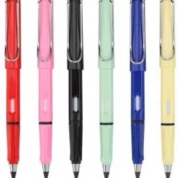 Reusable Inkless Pencil with eraser Metal Pencil (Pack of 6) RANDOM MULTICOLOUR Pencil-image-21