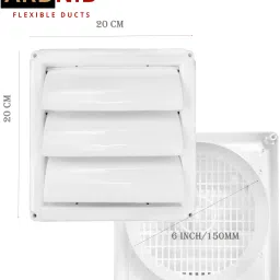 6 inch Square Chimney Pipe Cowl/Ventilation Cap/Air Cap Cover/Louver/Grill Lover Louver For Anti Birds/Snake, Hose Pipe-image-33