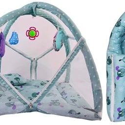 Cotton Infants New Born Baby Care Essential Bedding Set Combo Mosquito Net-image-75
