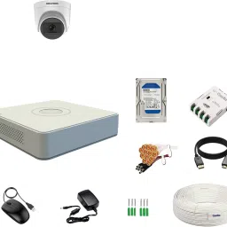Clocite HIKVISION 5MP 1 Dome Cameras (Audio Recording) + 4CH 3K/5MP DVR Kit Security Camera-14