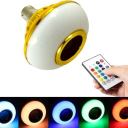 Planetoid Smart B22 12 Watt LED RGB Bluetooth Music Speaker Wireless Color Changing 24 Key Smart Bulb-6