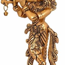 Lord Krishna Statue Idol Kanhaiya Ji Murti Laddu Gopal Statue Thakur Ji Statue Home Figurine Krishna Janmashtami Gifts Decorative Showpiece - 22 cm-7