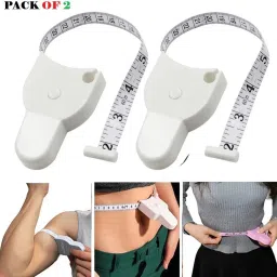 ZURU BUNCH Automatic Telescopic 1.5m Double-sided Soft Measuring Tape for Body, Tailor_2 Pc Body Fat Analyzer-40