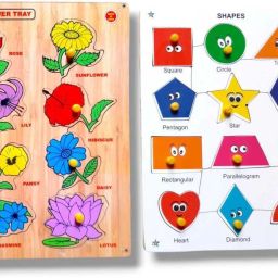 combo of wooden flowers with smiley shapes for kids-image-15