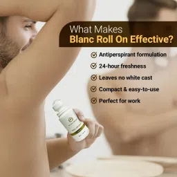 the man company BLANC Antiperspirant Deo Roll On Pack of 2, 55ml each Deodorant Roll-on - For Men image 2