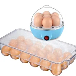 18 Grid Egg Storage Box Combo With 7 Egg Boiler For Fast Steaming & Boiling_03 Egg Cooker-20
