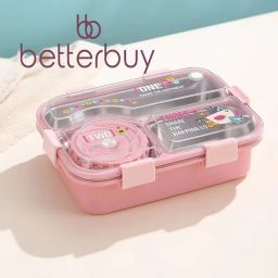 Rectangle 3D Embossed 100% leakproof 3 Containers Lunch Box-image-79