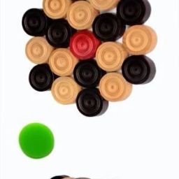 wooden Carrom Coins with acrylic Striker set of 25 piece Board Game 3 cm Carrom Board-54