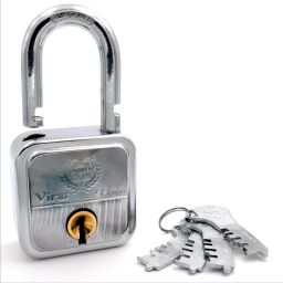 harrison Virat Premium Square Padlock (8 Levers) with 4 No. Keys - 65 MM Padlock image 2