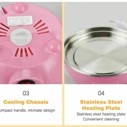 pratyaksh Electric Automatic Off 1 Layer Egg Boiler with Non Stick Frying pan Multipurpose Single Layer Handle Egg Boiler with Non Stick Fry pan Electric Egg Cooker image 5