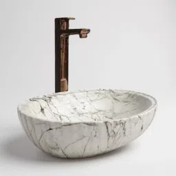 Premium Designer Ceramic Wash Basin(OL-M05)Matt with Waste Pipe & Coupling set (18x13x5)(M05) Matt Table Top Basin-image-5