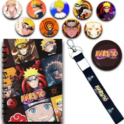 Anime Naruto Notebook Set A5 Size 160 Pages Unrulled Naruto Keychain Stickers A5 Notebook Unrulled 160 Pages-22