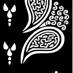 Smooth Finish Mehndi Stencil Sheets for Fast Artistic Application-33