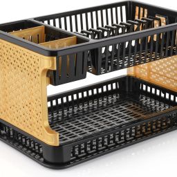 Dish Drainer Kitchen Rack Kitchen Organiser Rack Utensil Kitchen Rack (Plastic) Plastic-image-45