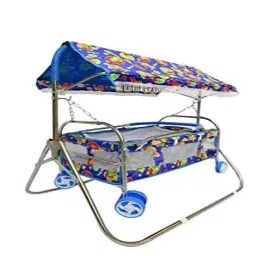 Jhula, Swing ,Steel Cradle Bassinet Cot for New Born Baby Sleeping Bed with Net Bassinet-20
