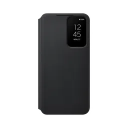 SAMSUNG Smart Clear View Polycarbonate & Polyurethane Flip Cover for SAMSUNG Galaxy S22 5G (Anti-Microbial, Black)-10