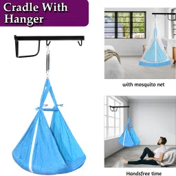 vparents Infant baby Swing cradle with Mosquito net spring and metal Window cradle Hanger image 2