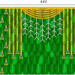Banana Leaf Decorative Backdrop Curtains Altar Cloth-17