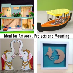 clouded hobbies FoamBoard Sunboard Sheet for Architecture,Model,Craft,Mounting,2MM,6X6INCH,12PCS image 5